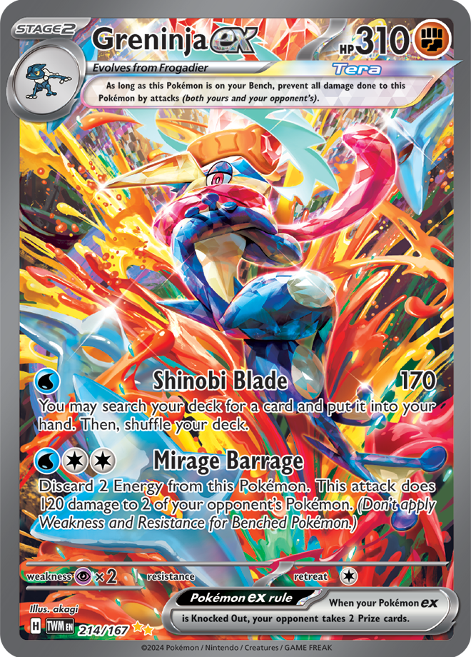 (214/167) Greninja ex - Special Illustration Rare - Twilight Masquerade