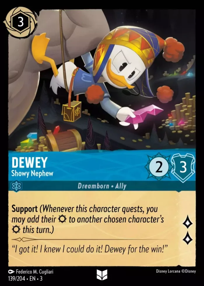 (139/204) Dewey - Showy Nephew - Holo - Into the Inklands