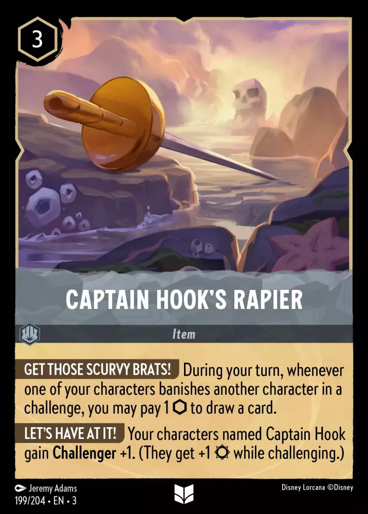 (199/204) Captain Hook's Rapier - Holo - Into the Inklands