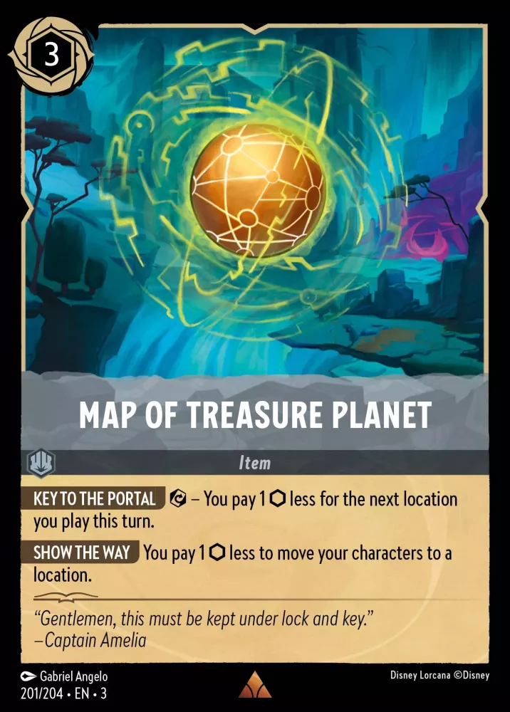 (201/204) Map of Treasure Planet - Holo - Into the Inklands