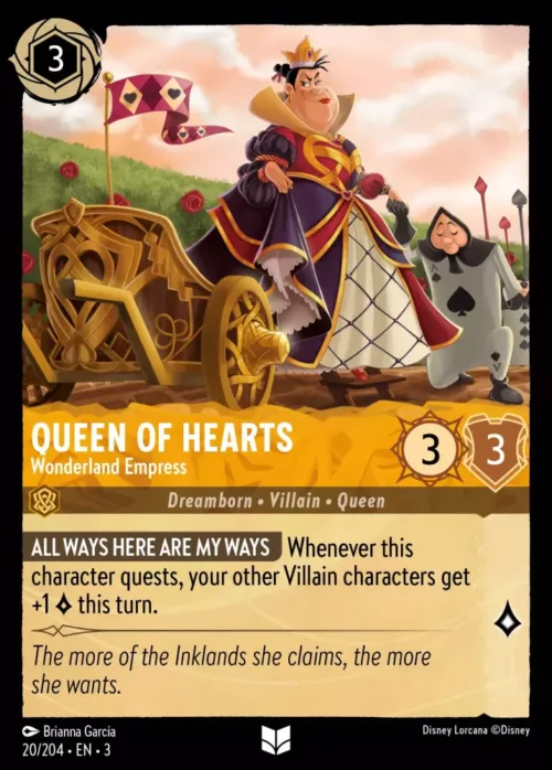 (020/204) Queen of Hearts - Wonderland Empress - Holo - Into the Inklands