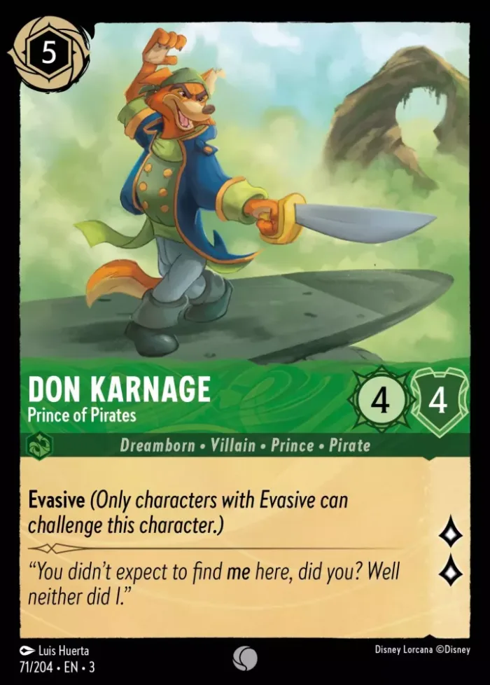 (071/204) Don Karnage - Prince of Pirates - Holo - Into the Inklands